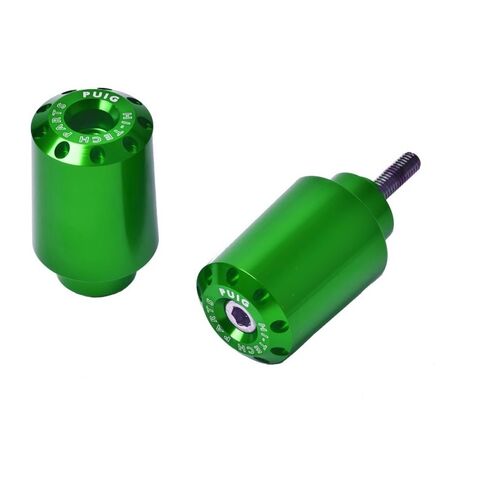 Puig Bar Ends Kawasaki Z650 / Ninja 650 / Versys X-300 2017-2025 Long / Green [Open Box]