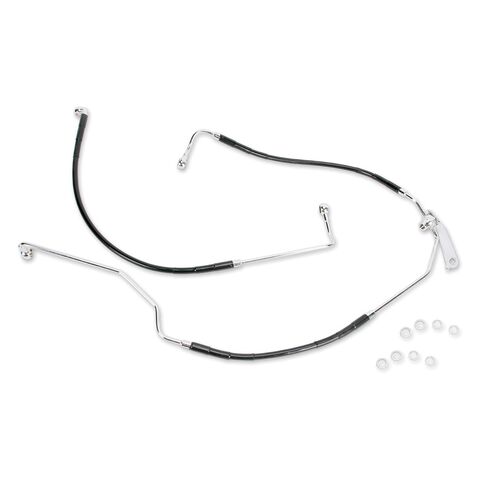 Drag Specialties Rear Brake Line Kit For Harley ABS Touring 2009-2013 Black [Open Box]