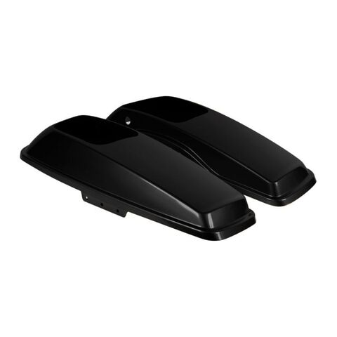 HogWorkz OE Color Matched Saddlebag Speaker Lids For Harley Touring 2014-2025 Black Quartz [Previously Installed]