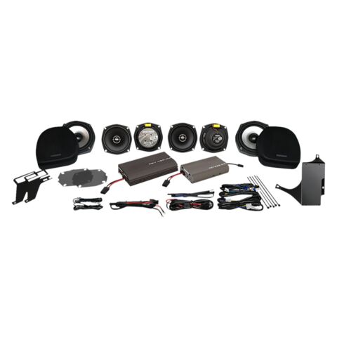 Hogtunes G2 Ultra 6 Pack Dual Amp / 6 Speaker Kit For Harley Touring 2000-2013