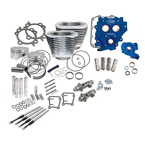 S&S Cycle Power Pack For Harley Twin Cam 2007-2017 Chain Drive / Silver [Open Box]