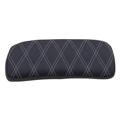 Drag Specialties Chopped Tour Pak Backrest Pad Silver Diamond Stitch [Blemished - Very Good]