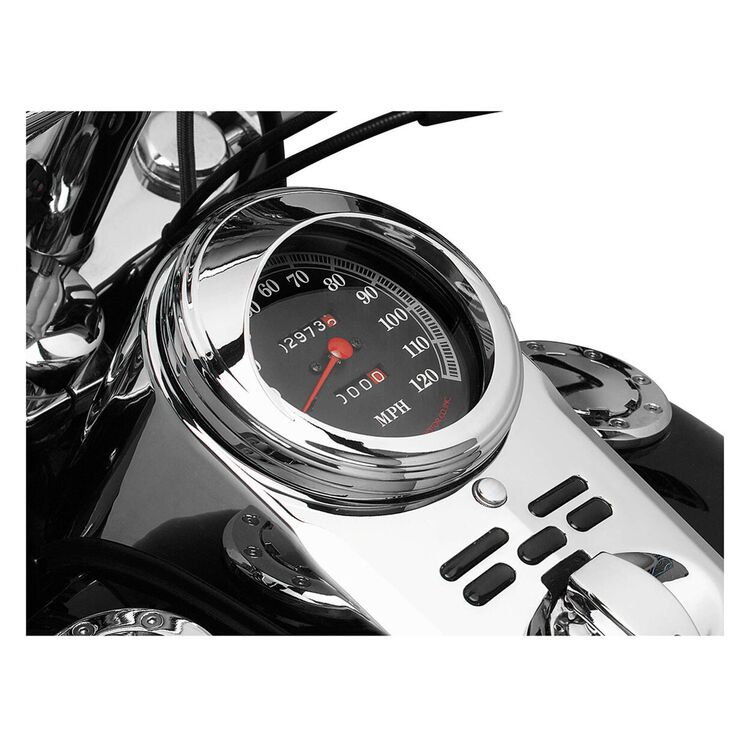 Kuryakyn Speedometer Trim Ring With Visor For Harley 1968-2025 Chrome [Open Box]