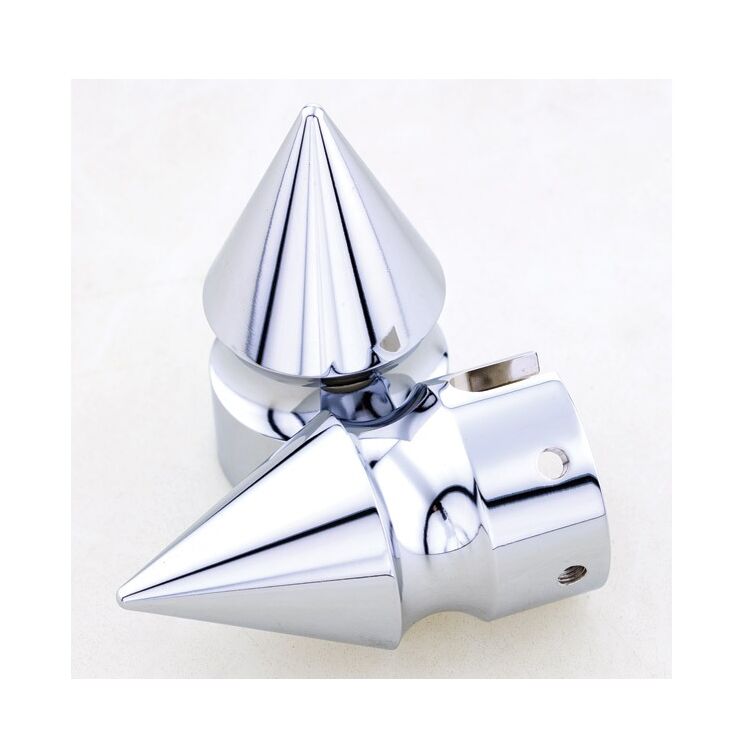 Milwaukee Twins Spike Front Axle Nut Covers For Harley 1972-1989 [Open Box]