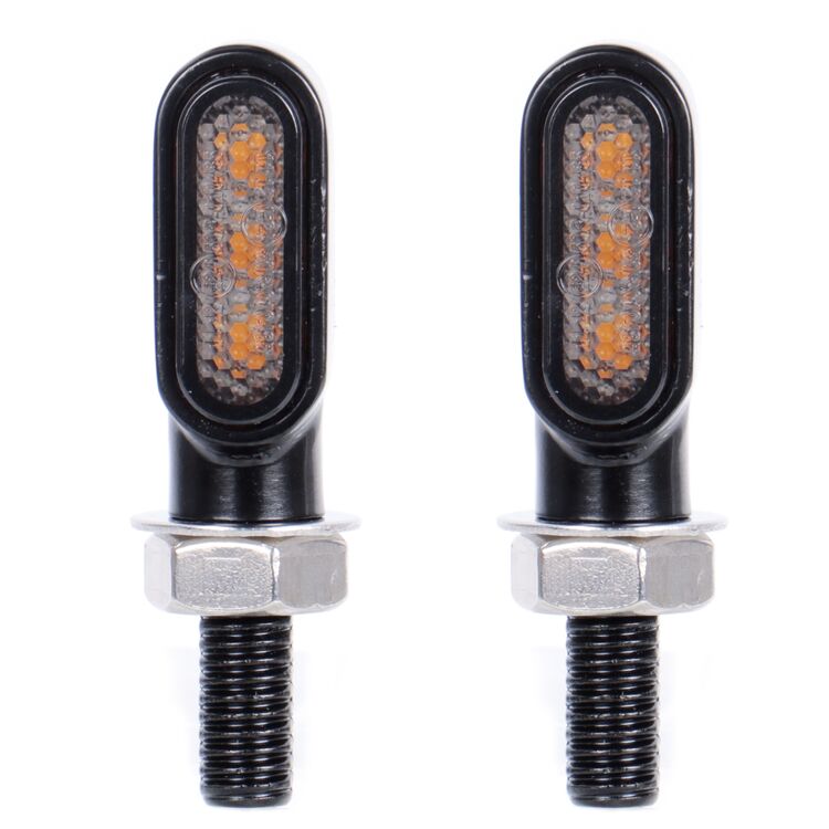 Milwaukee Twins LED Mini Oval Amber Turn Signal Set