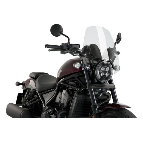 Puig Touring Naked New Generation Windscreen Honda Rebel 1100 2021-2025 Clear [Open Box]