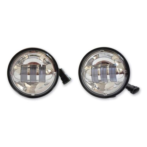 Pathfinder LED High Definition 4.5" Passing Lights For Harley 2002-2013 Chrome [Open Box]