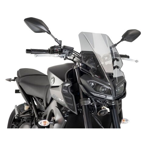 Puig Touring Naked New Generation Windscreen Yamaha FZ-09 / MT-09 2017-2020 Light Smoke [Previously Installed]
