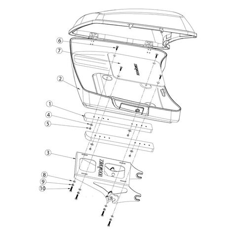 HogWorkz Tour Pack Relocation Kit For Harley 2014-2025 [Open Box]