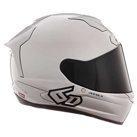 6D ATS-1R Solid Helmet Gloss Silver / MD [Open Box]