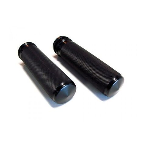 Joker Machine Knurled Grips For Harley With Throttle By Wire Black Anodized [Open Box]