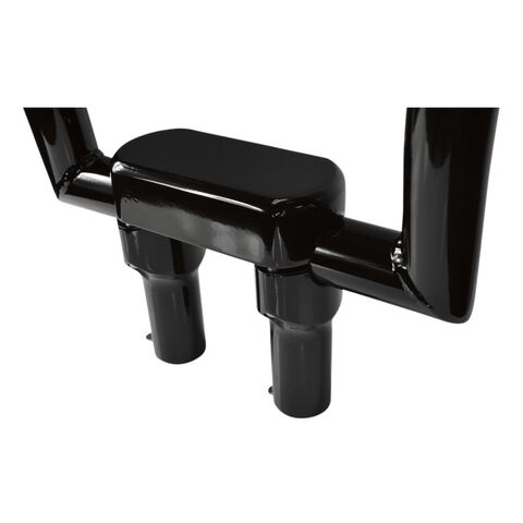 Drag Specialties 1 1/2" Handlebar Risers And Top Clamp For Harley 4" / Black [Previously Installed]
