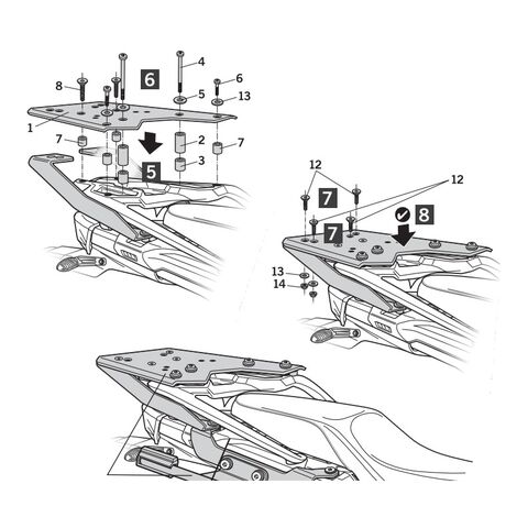 Shad Top Case Rack BMW F750GS / F800GS / F850GS 2018-2025 Standard Luggage Grid / Black [Open Box]