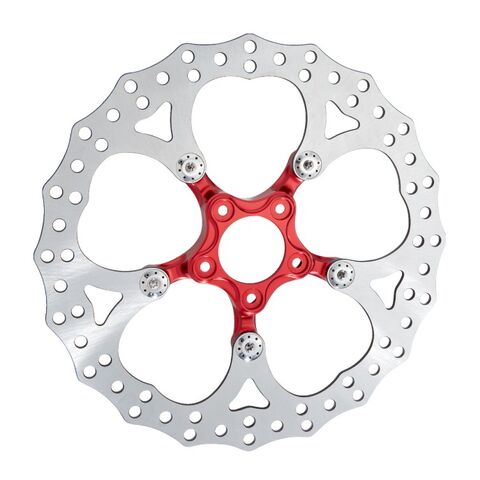 Arlen Ness Spider 14" Front Brake Rotor For Harley 2000-2025 Red [Open Box]
