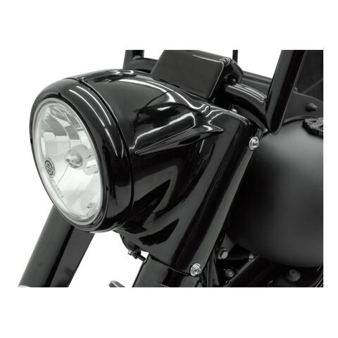 Drag Specialties 7" Headlight Nacelle Kit For Harley Softail 1986-2017 Black [Previously Installed]