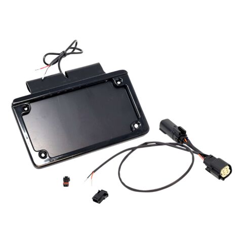 Namz Saddlebag Tag Holder With Illuminated License Plate Frame For Harley Street Glide / Road Glide 2010-2013