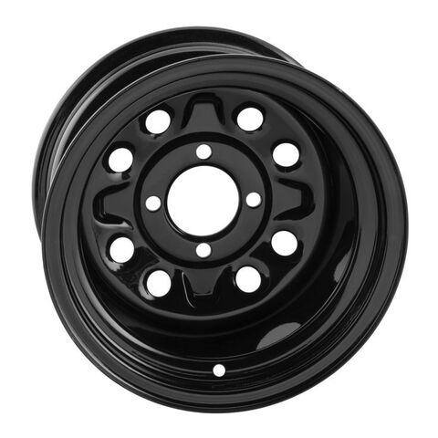 Quad Boss Steely Wheels 4/110 12X7 | 2+5 / Black [Previously Installed]
