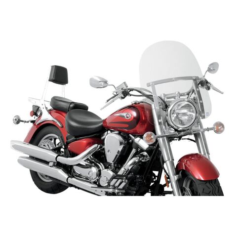 Memphis Shades Memphis Slim Windshield With 9" Headlight Cutout Clear/Silver / 17" Tall [Open Box]