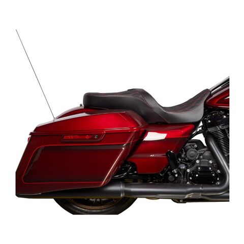 Drag Specialties Freedom Two Up Seat For Harley Touring 2009-2025 Smooth / Solar Reflective Leather [Open Box]