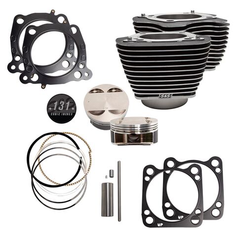 S&S Cycle 131" Big Bore Stroker Cylinder & Piston Kits For Harley Milwaukee-Eight 2017-2026