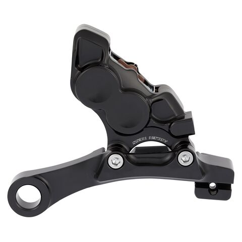 Arlen Ness Rear 4 Piston Caliper & Bracket Kit For Harley Touring 2008-2026 Black [Open Box]