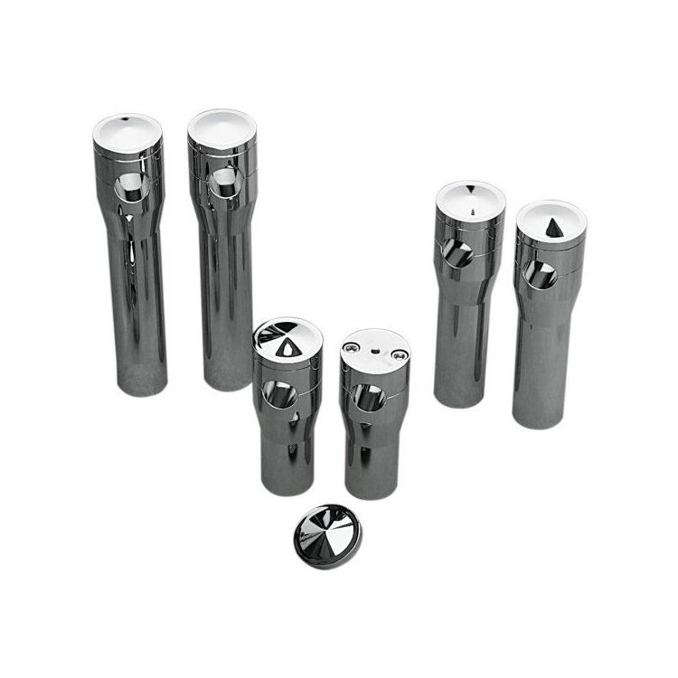 Accutronix 1" Risers For Harley Springer 4" Tall / Chrome [Previously Installed]