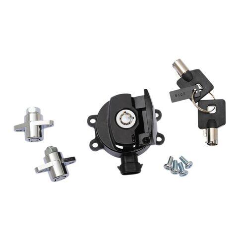 Drag Specialties Ignition Switch And Saddlebag Lock Kit For Harley Road King 2014-2025 Black [Blemished - Very Good]