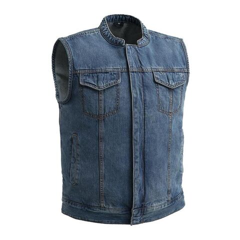First Manufacturing Havoc Denim Vest Blue / LG [Open Box]