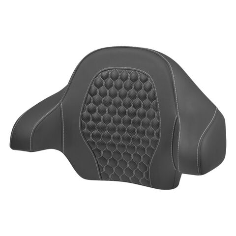 Saddlemen RoadSofa HC Honeycomb Tour Pack Backrest Pad For Harley Touring 2014-2026 White Stitch [Open Box]