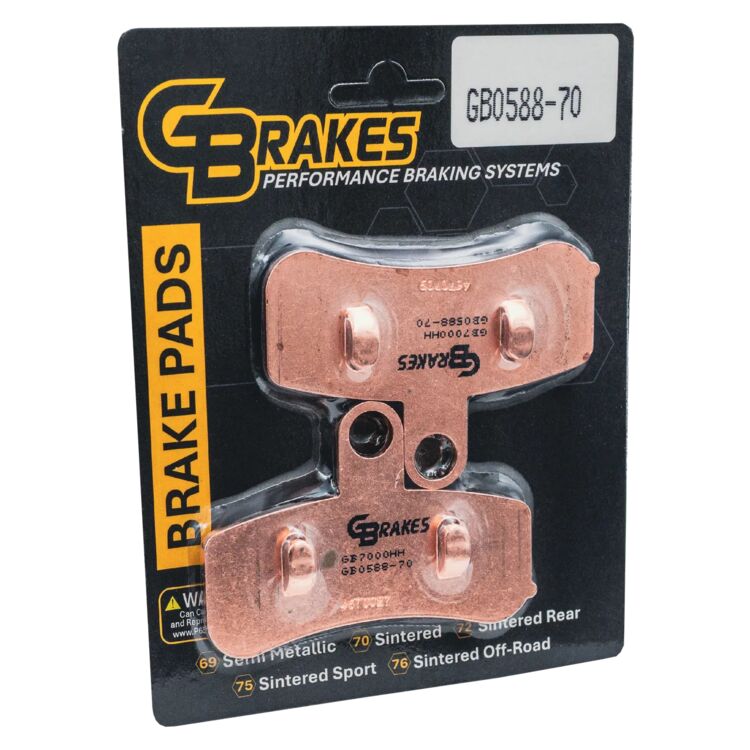 GBrakes HH Sintered Front Brake Pads GB0588-70 For Harley Dyna And Softail 2008-2017