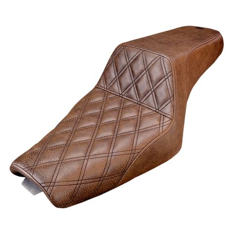 Saddlemen Step-Up LS Lattice Stitch Seat For Harley Sportster With 3.3 Gallon Tank 2004-2022 Black ... [Open Box]