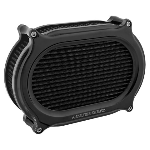 Arlen Ness Stage II Oval Air Cleaner Kit For Harley Twin Cam 1999-2017 Black [Open Box]