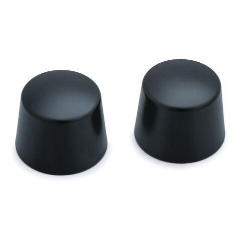 Kuryakyn Smooth Front Axle Nut Covers For Harley 2008-2025 Satin Black [Blemished - Very Good]