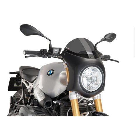 Puig Semi-Fairing Windscreen BMW R Nine T 2014-2020 Dark Smoke / Matte Black [Open Box]