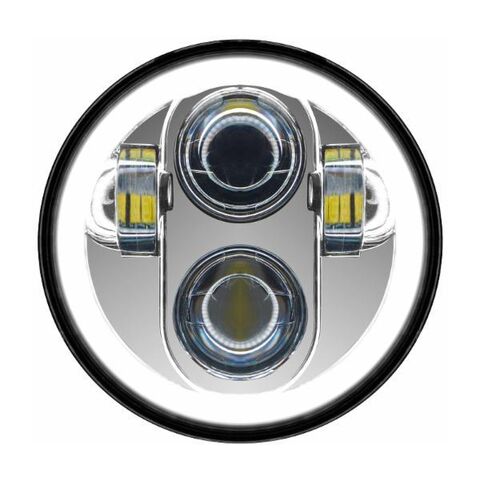 HogWorkz LED 7" Halomaker Headlight For Harley 1994-2025 Chrome [Open Box]