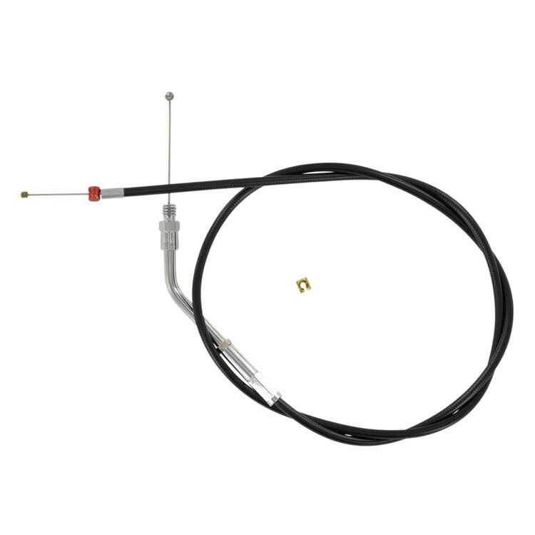 Barnett Black Vinyl Throttle Cable For Harley 1981-1989 Stock [Open Box]