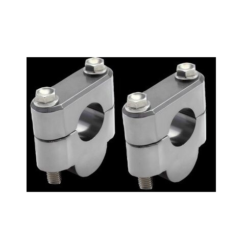 Zeta 7/8" Handlebar Risers 19mm Rise / Silver [Open Box]