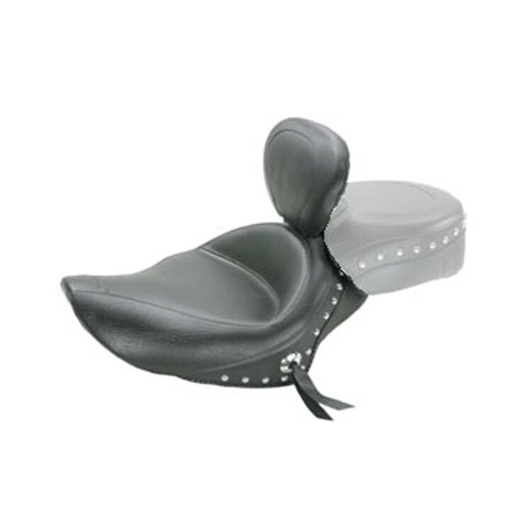 Mustang Wide Touring Solo Seat For Harley Sportster 2004-2022 Smooth / With Backrest / 4.5 gal tank [Open Box]