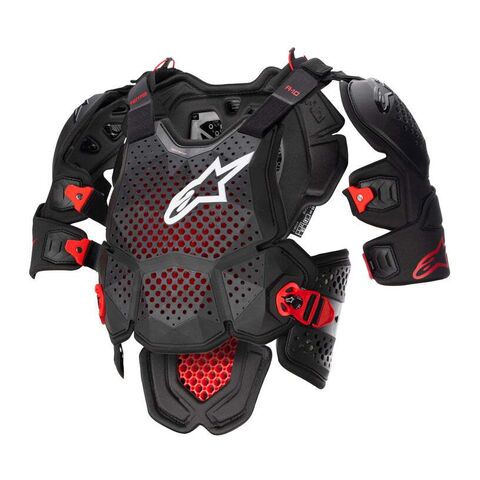 Alpinestars A-10 V2 Full Chest Protector Anthracite/Black/Red / MD-LG [Previously Installed]