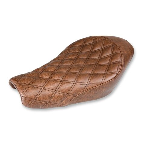 Saddlemen Renegade LS Solo Seat For Harley Sportster With 3.3 Gallon Tank 2004-2021 Brown / Diamond [Open Box] Br... [Previously Installed]