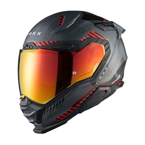 Nexx X.WST3 Fluence Helmet Matte Grey/Red / LG [Open Box]