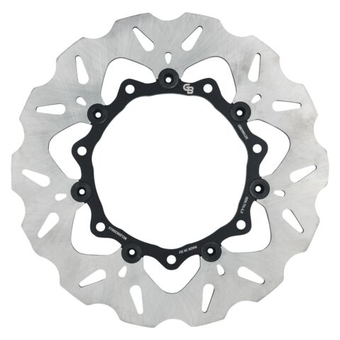 GBrakes 11.8" Floating Wave Front Brake Rotor For Harley 7-Spoke Agitator Wheels