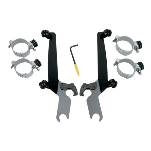 Memphis Shades Sportshield Trigger-Lock Mount Kit For Harley Dyna / Softail 2006-2026 Polished [Open Box]