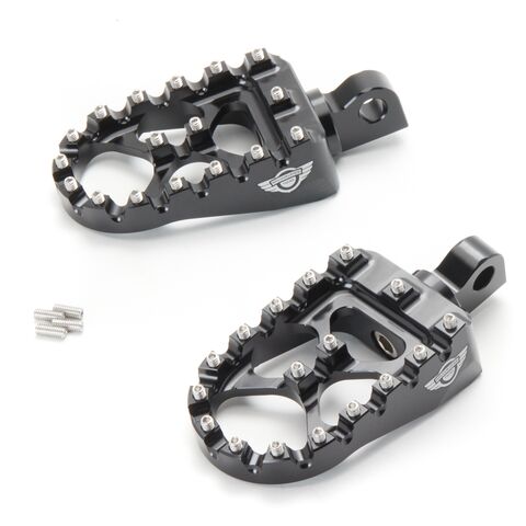 Milwaukee Twins MX Style Pegs For Harley Black [Open Box]