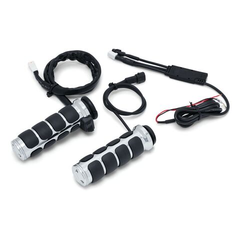 Kuryakyn Heated ISO Grips For Harley With Throttle by Wire Chrome [Open Box]