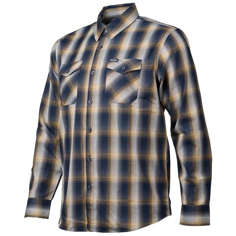 Cycle Gear x Dixxon 50th Anniversary Flannel Shirt Blue/Yellow / MD [Open Box]