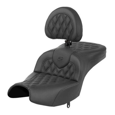Saddlemen Roadsofa LS Lattice Stitch 2-Up Seat For Indian Pursuit 2022-2025 With Backrest [Previously Installed]