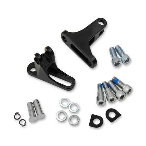 Drag Specialties Short Passenger Footpeg Mounts For Harley Touring 1993-2026 Black [Open Box]