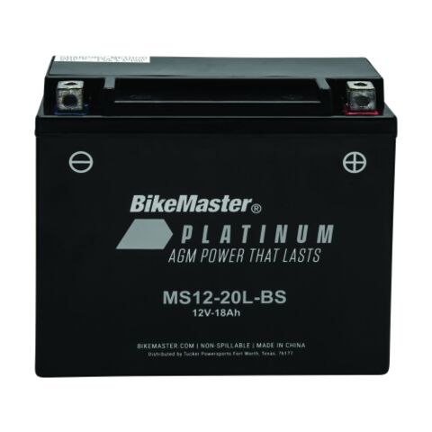 BikeMaster MS12-20L-BS AGM Platinum II Battery