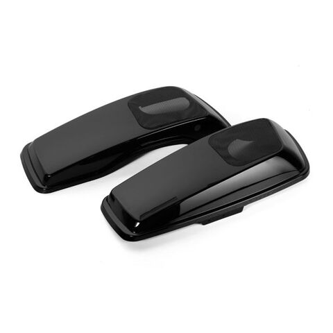 HogWorkz OE Color Matched Saddlebag Speaker Lids For Harley Touring 2014-2025 Vivid Black [Open Box]